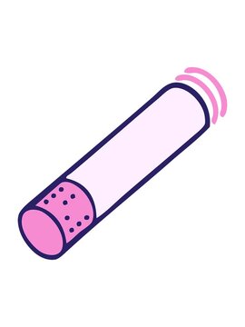 jiggle and pause animation of cute cartoon of a cigarette stick