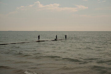 fishing at the beach