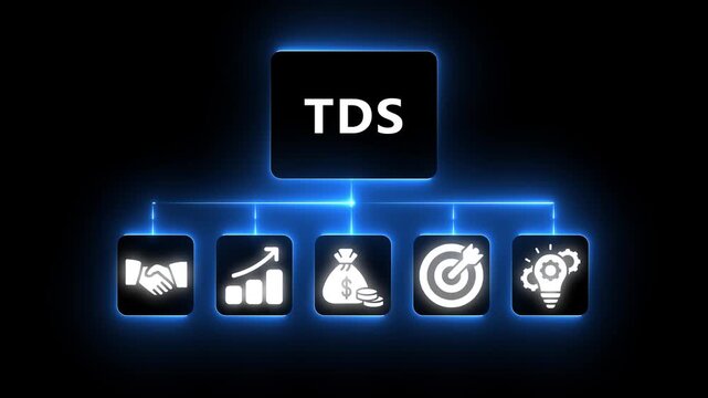 Business Concept Diagram with TDS Acronym and Icons for Partnership Growth Money Target and Idea Keywords: business, concept, diagram, TDS, acronym, partnership, handshake, growth, chart, bar