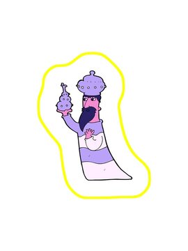 radioactive glowing animation of one of the three wise men
