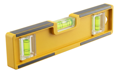 Magnetic plastic post level with multiple vials for fence setup.