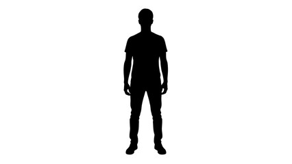 Full body silhouette of a standing man.