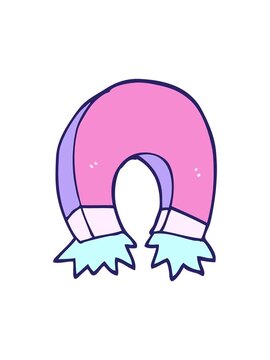 pixelize effect animation of cartoon doodle magnet