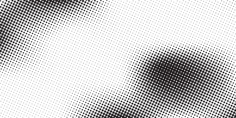 Black-white gradient halftone dots background. Pop art in vector illustration for your creative design .eps10 © Bung