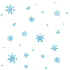 falling snowflakes in a winter pattern PNG 