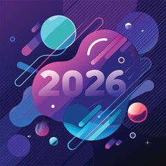 Fototapeta premium Glossy Space Futuristic 2026 Design