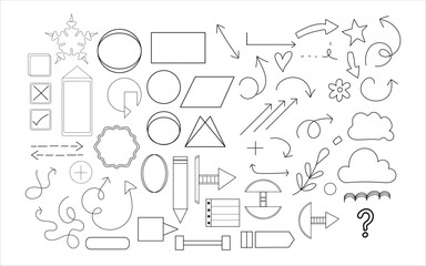 Collection of various geometric shapes and symbols