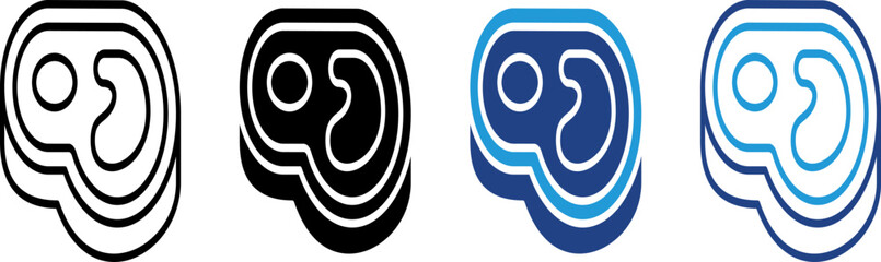 Obraz premium The icon of a prime cut of meat represents a delicious main course for a festive dinner.