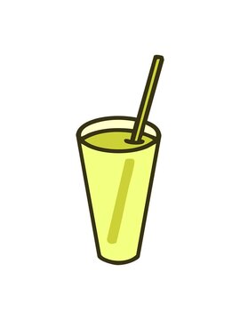 changing color animation of a classic brazilian caipirnha cocktail drawing
