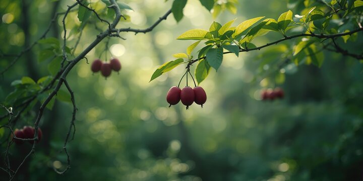 Japanese mallotus fruits, early summer flowers and autumn seed ripening in deciduous dioecious plants, World Malaria Day