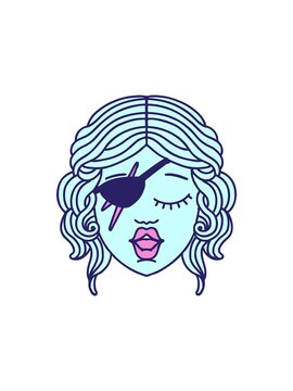 popping motion animation of Retro Tattoo Style human rogue character