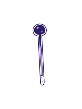 spinning motion animation of cartoom thermometer