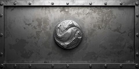 Industrial metal surface serving as a background for layout or text placement in design projects