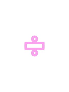neon light effect animation of division sign symbol icon