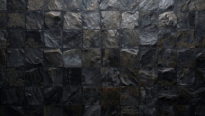 Fototapeta premium Stone tile surface used as an editorial header background, highlighting material resilience and visual appeal
