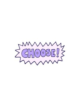 starburst effect animation of hand drawn doodle style cartoon choose symbol