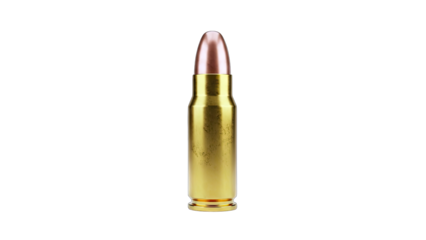 Single Bullet Isolated on White Background