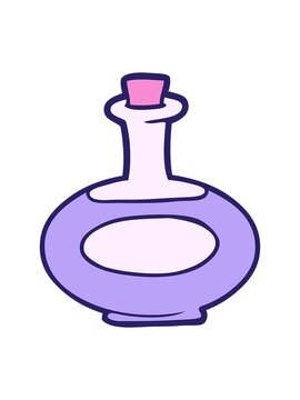 pixelize effect animation of cartoon perfume bottle