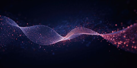 Abstract background with flowing particles designed for text and layout, visual clarity and spacing