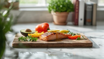 A vibrant low-carb dish rich in healthy fats and proteins, supporting heart health, World Heart Day