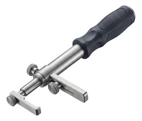 Telescopic strut spreader tool with a textured grip for easy use in workshops.