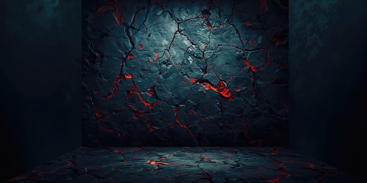 Cracked rock surface with paint spots and lava-frozen textures, suitable as a dark abstract backdrop