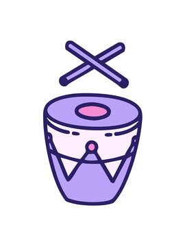 jiggle and pause animation of traditional brazilian drum