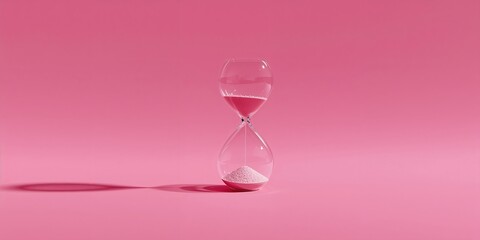 Hourglass on a vibrant backdrop serving as a decorative graphic for visual communication, focusing on time representation