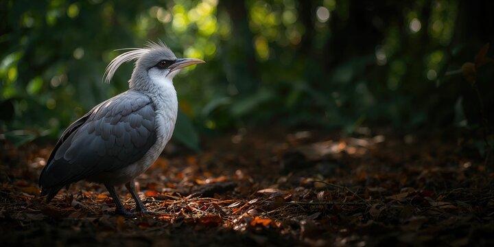 Endangered Kagu native to New Caledonia, focusing on habitat preservation