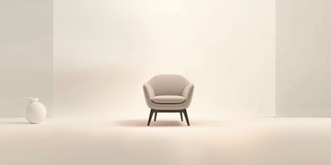 Minimalist armchair vector illustration suitable for interior design layout