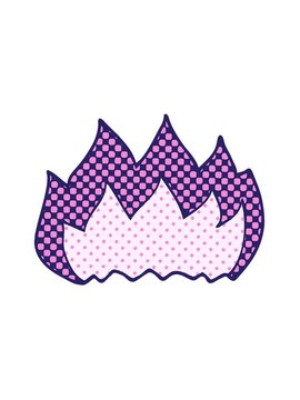 jiggle motion animation of cartoon doodle hot flame