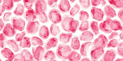 Pink circles arranged in a textured chaotic pattern for seamless design, ideal as a background or decorative element