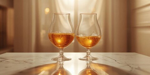 Glass of Italian grappa with a white backdrop, showcasing its translucent quality and color, alcohol awareness day