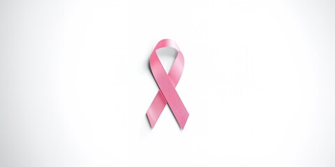 Medical symbol with pink ribbon and stethoscope indicating health support efforts during awareness campaigns