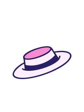 jumping motion animation of traditional brazilian hat with brim