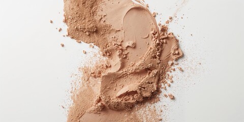 Close-up of face powder with reflective surface, designed for cosmetic use and skin setting