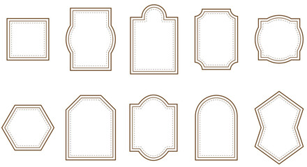 ステッチ風のフレーム素材