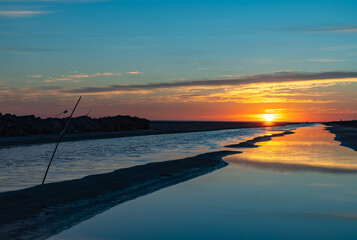 Chott el Djerid Salt Lake at Sunrise