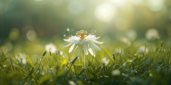White Passiflora foetida in the morning, highlighting its use as an ornamental plant in landscape architecture