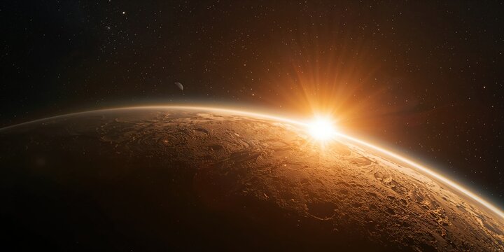 Mercury planet detailed in high resolution, suitable for astronomy educational display, World Astronomy Day - Powered by Adobe