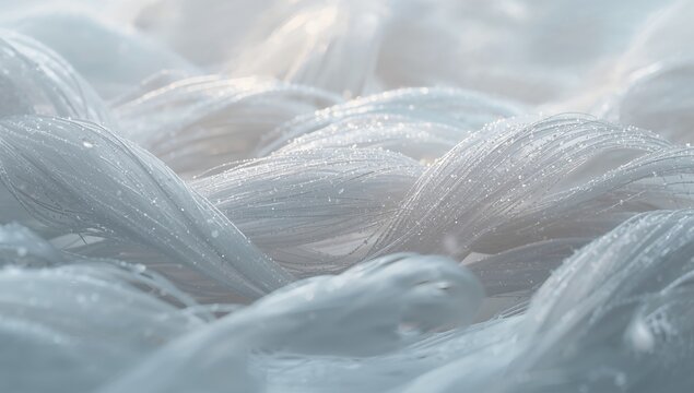 Macro shot of silk fibers with detailed braiding, suitable for UI backdrop or editorial header design