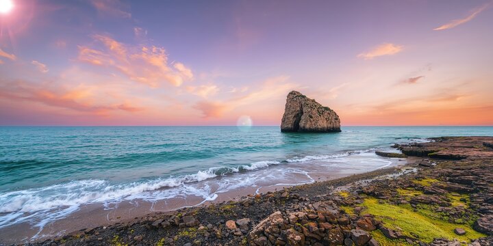 Black Sea coastal rock formations in Sinemorets village, highlighting erosion processes, Earth Day