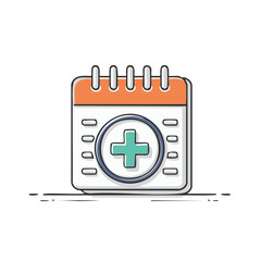 Obraz premium Appointment Reminder Schedule with Medical Plus Sign Healthcare Concept and Graphic Illustration