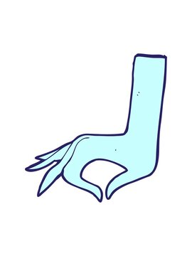 bobbing motion animation of a hand symbol