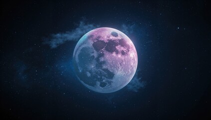Obraz premium Vivid moon with distinct colors and plain background suitable for digital interfaces or educational visuals