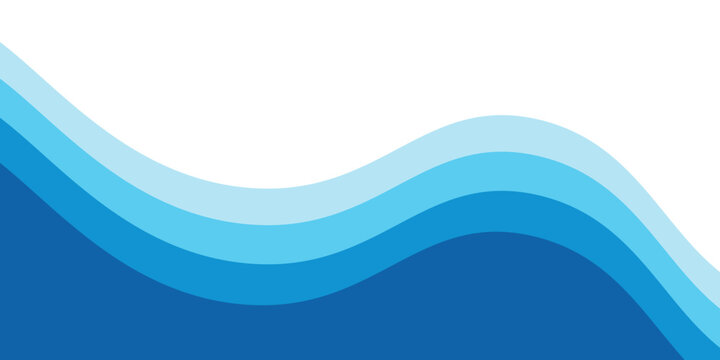 Sea waves layer vector background illustration. Sea beach vector illustration.