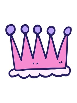 shine light effect animation of simple cartoon doodle crown