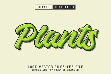 Plants Editable Text Effect