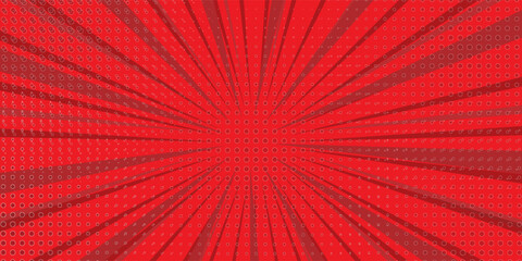 Fototapeta premium Comic abstract red background - Comic Style