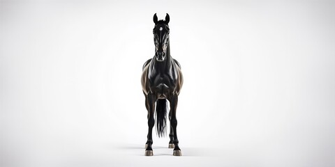 Obraz premium Equine portrait highlighting muscular build and sleek coat, World Animal Day